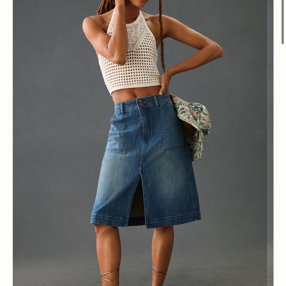 Pilcro Utility Denim Skirt Anthropologie size 2